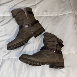 Maurices boots. Just above the ankle. Taupe. Size 8.5